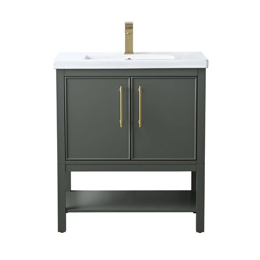 30 Single Bathroom Vanity Set Base Finish: Vintage Green