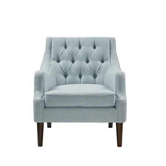 29.25 Wide Tufted Wingback Chair  Fabric: Navy