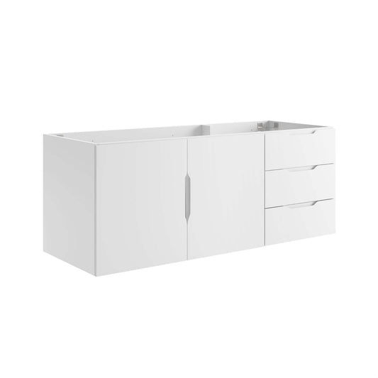 Vitality 48 Inch Bathroom Vanity Cabinet (Sink Basin Not Included), White