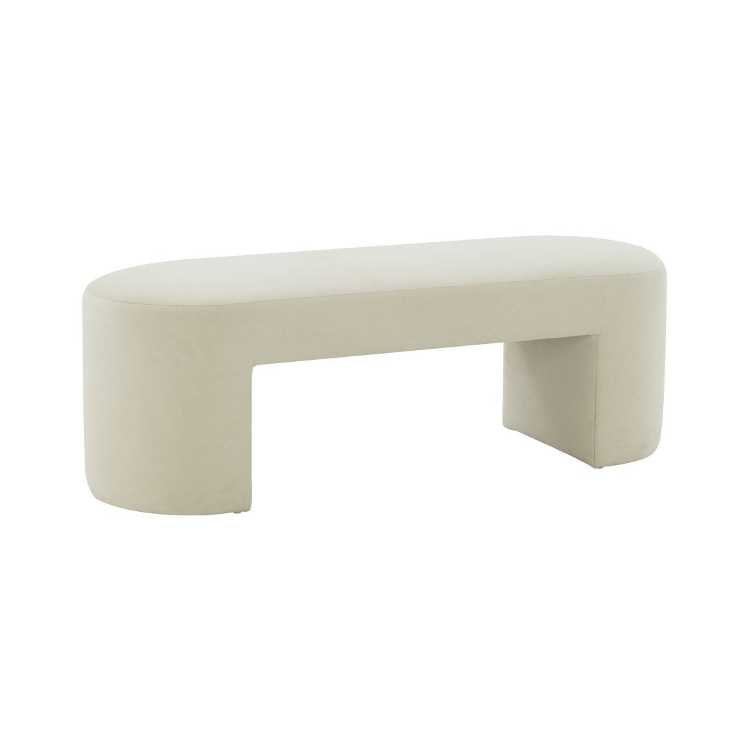 Velvet Bench  Color: Cream