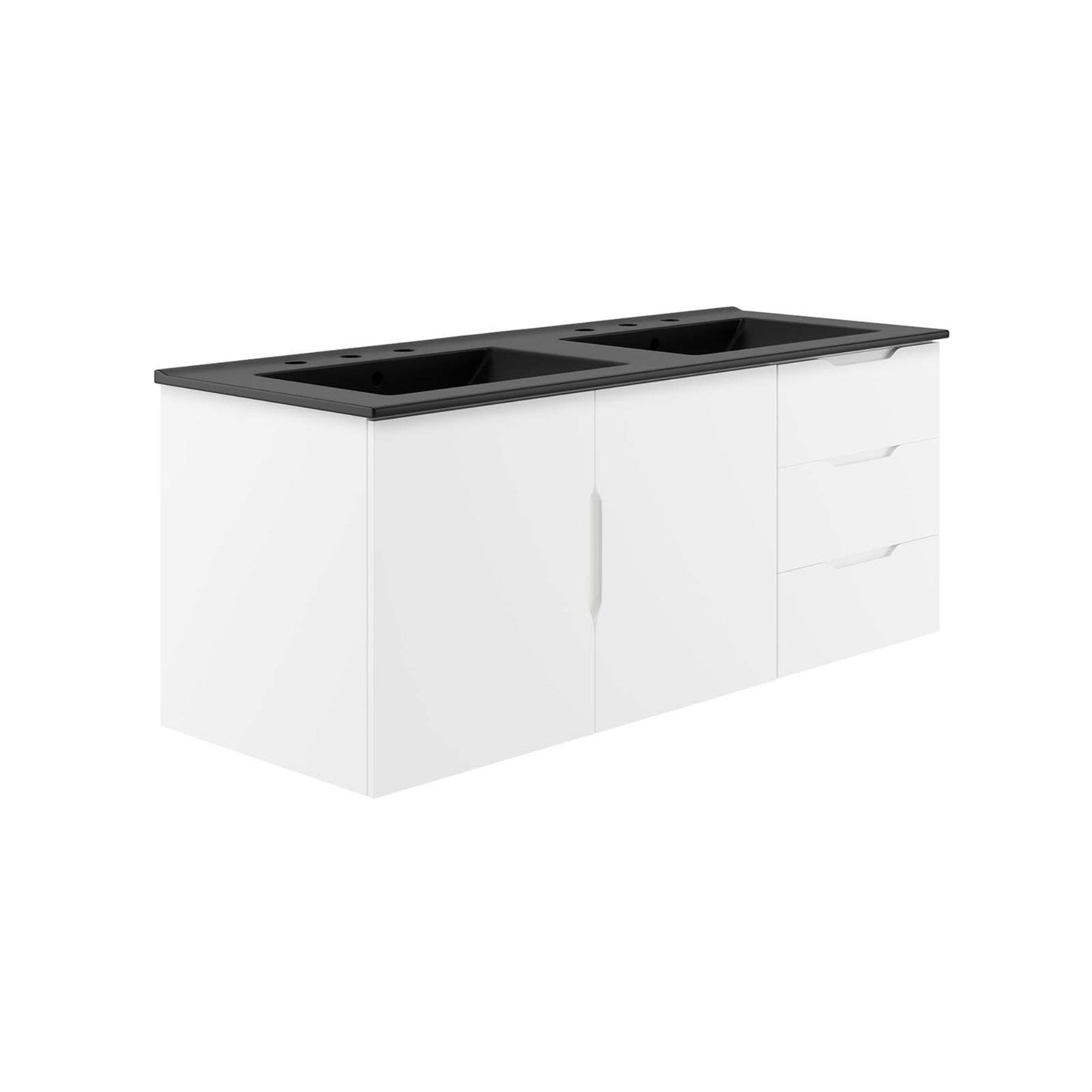 Vitality 48 Double Sink Bathroom Vanity Gray White