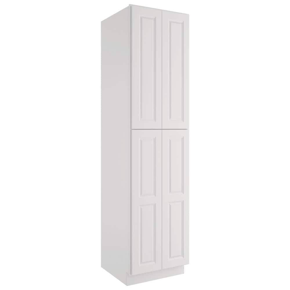 24-In W X 24-In D X 84-In H In Shaker White Plywood Ready To Assemble Floor Wall Pantry Kitchen Cabinet