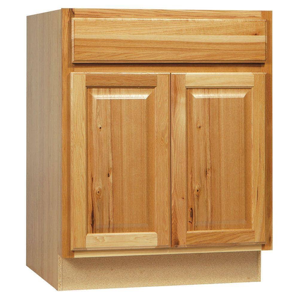 21 In. W X 24 In. D X 34.5 In. H Assembled Base Kitchen Cabinet In Natural Hickory With Ball-Bearing Glides