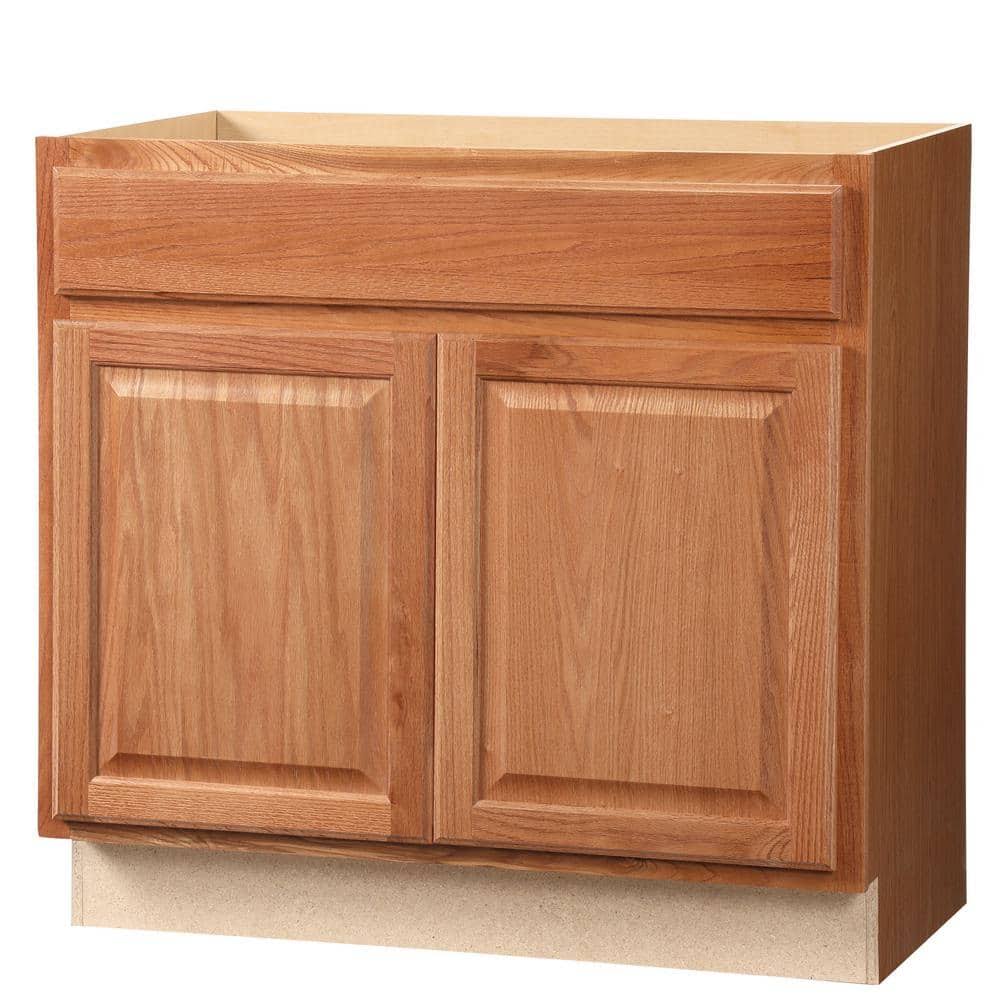 Vanity Cabinet, Sink Base, Oak, 36-In.