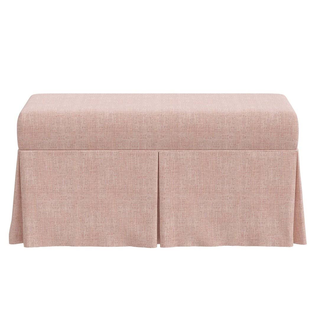 Upholstered Flip Top Storage Bench Color: Pink