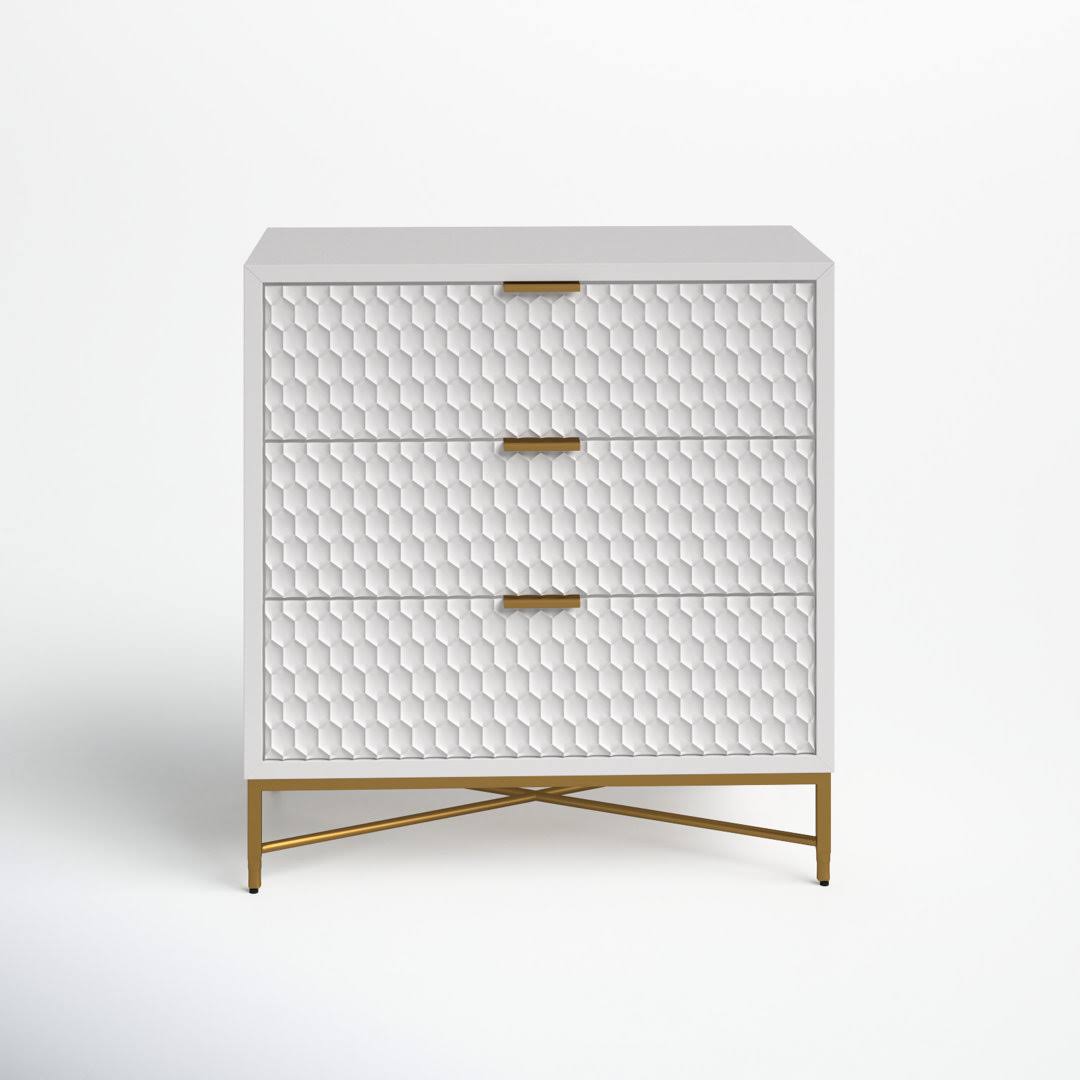 3 Drawer 32 W Chest Color: White