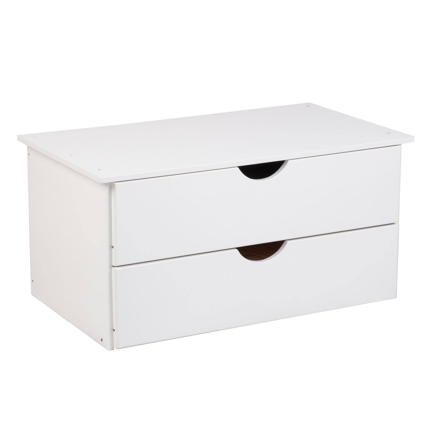 100% Solid Wood 2-Drawer Internal Chest For Cosmo 4-Door Wardrobe, White - 7211