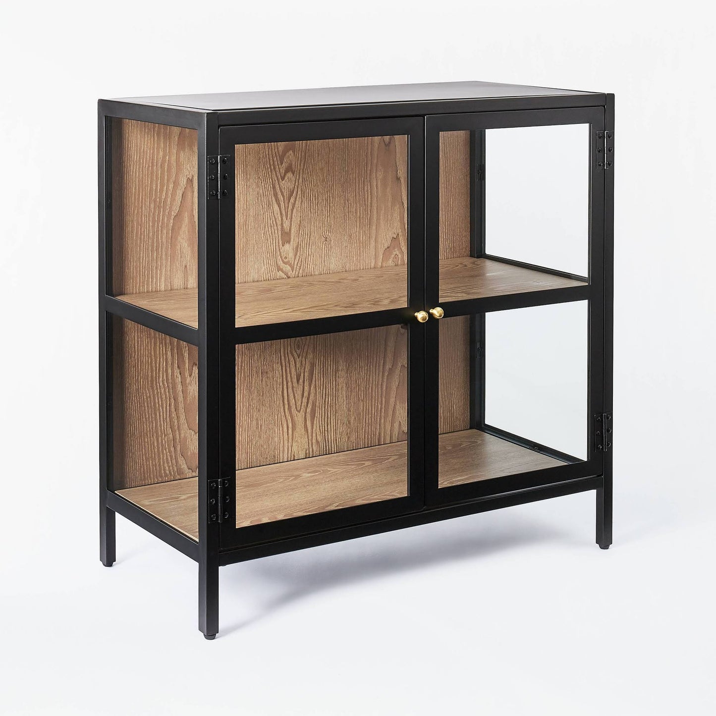 30 Crystal Cove Glass Cabinet Black - Designed With Studio Mcgee