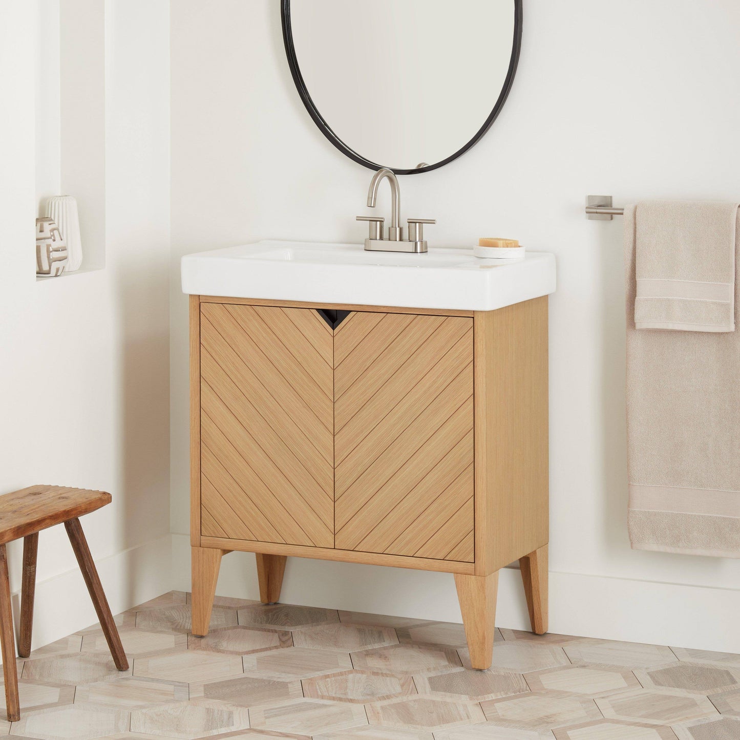 30 Fircrest Single Bathroom Vanity With Integral Sink Base Finish: Light Wood