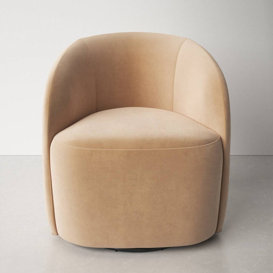 30.7 Wide Swivel Club Chair  Fabric: Salma Beige Fabric