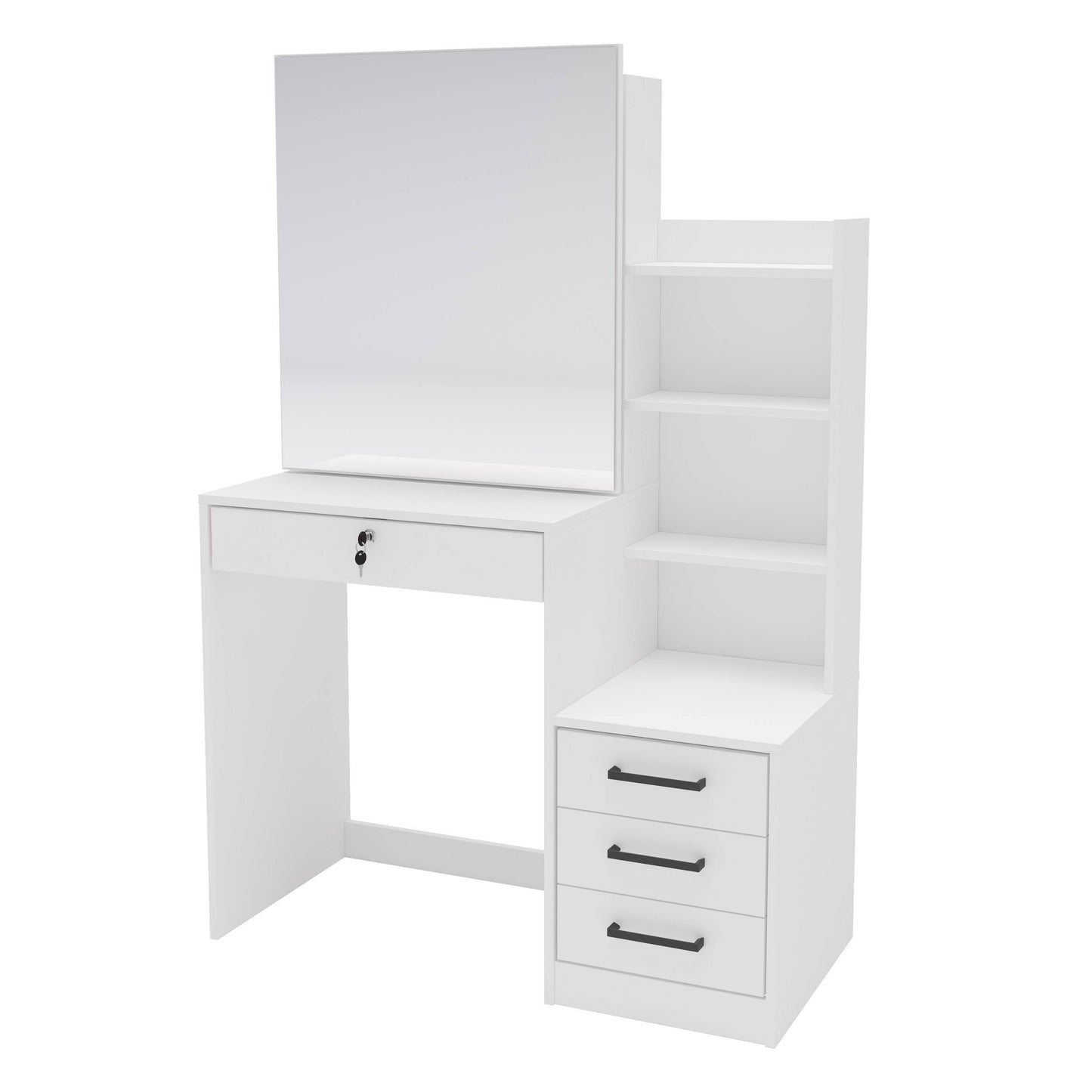 Vanity With Mirror White - Polifurniture