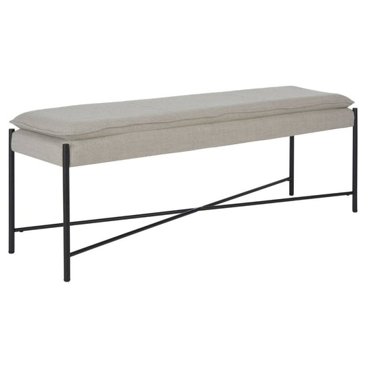 Upholstered Bench Upholstery: Light Grey