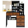 Vanity Desk Table With Mirror And Lights In 3 Colors,Modern Make