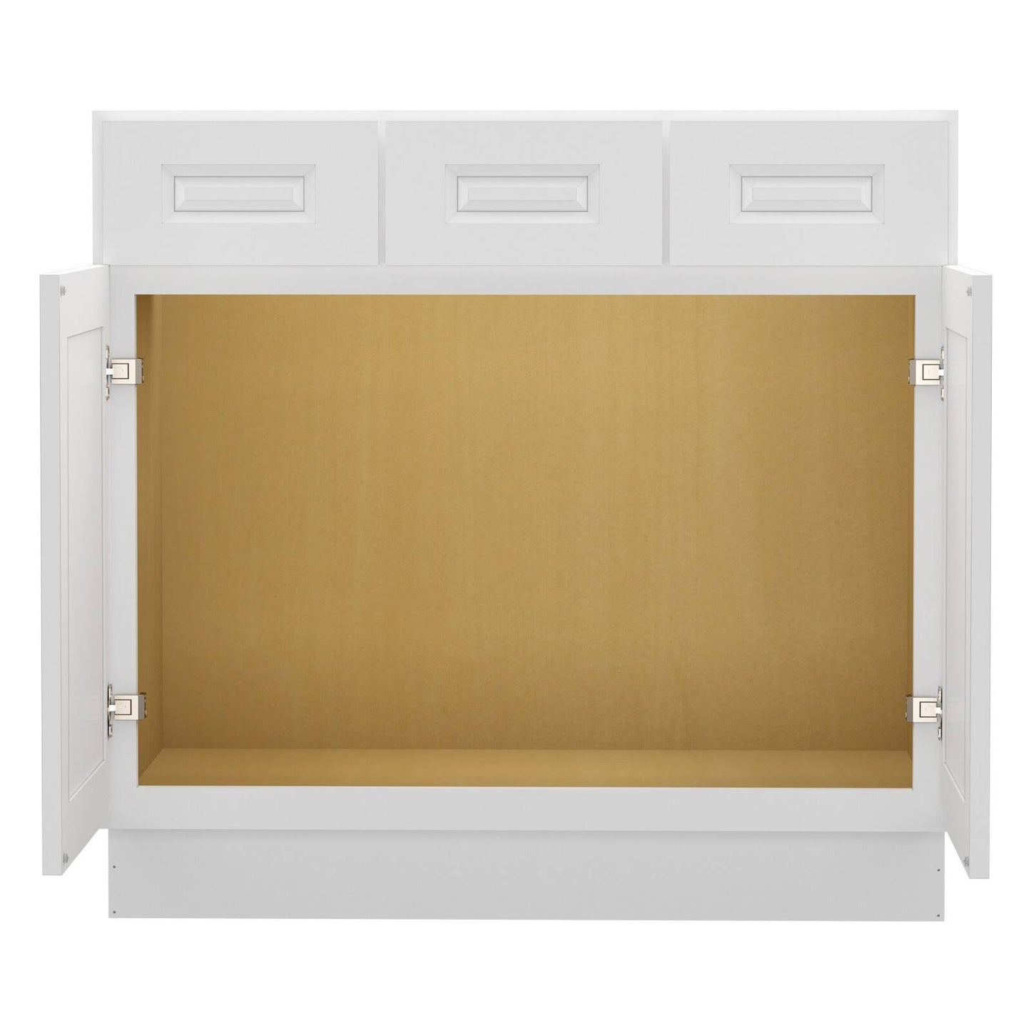 2-Drawers 42 In.W X 21 In.D X 34.5 In.H Bath Vanity Cabinet Without Top - Shaker Grey