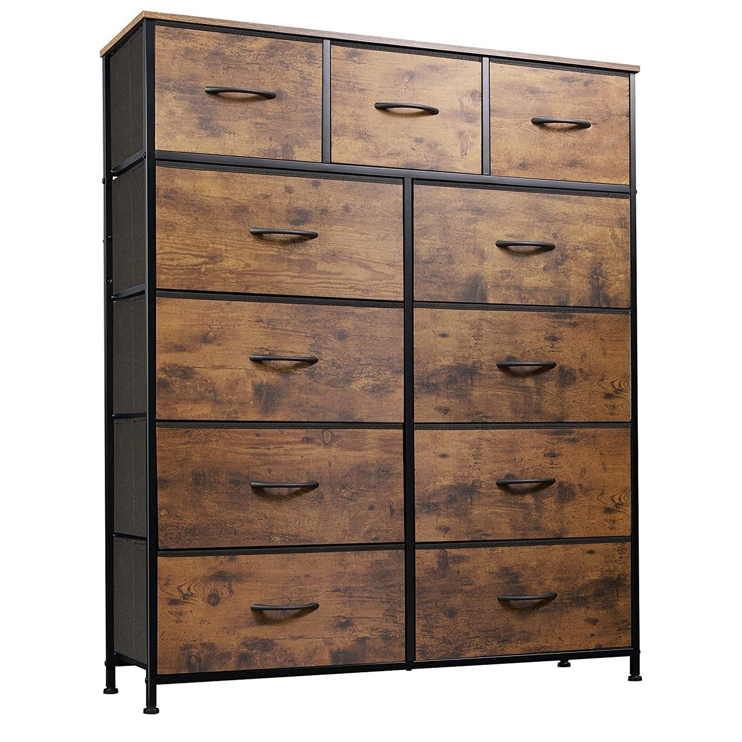 11-Drawer Dresser, Fabric Storage Tower For Bedroom, Hallway, Nursery, Closets, Tall Chest Organiz