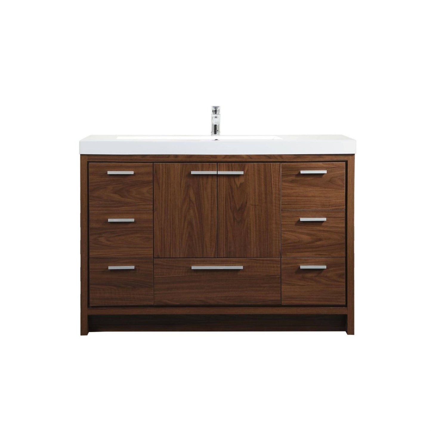 Wyatt 48 Inch Single Bathroom Vanity In Walnut