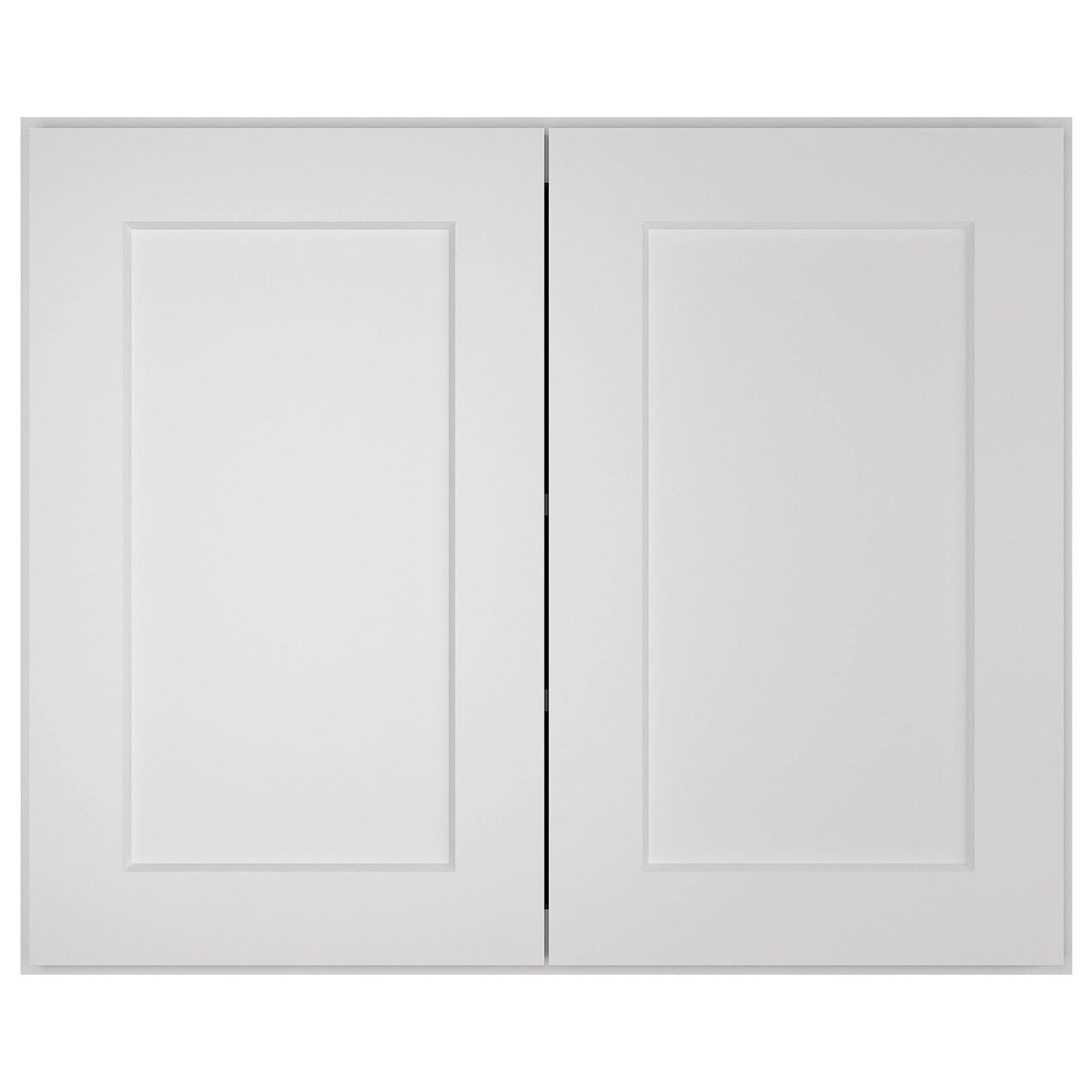 33-In W X 24-In D X 12-In H In Shaker White Plywood Wall Bridge Kitchen Cabinet With 2 Doors