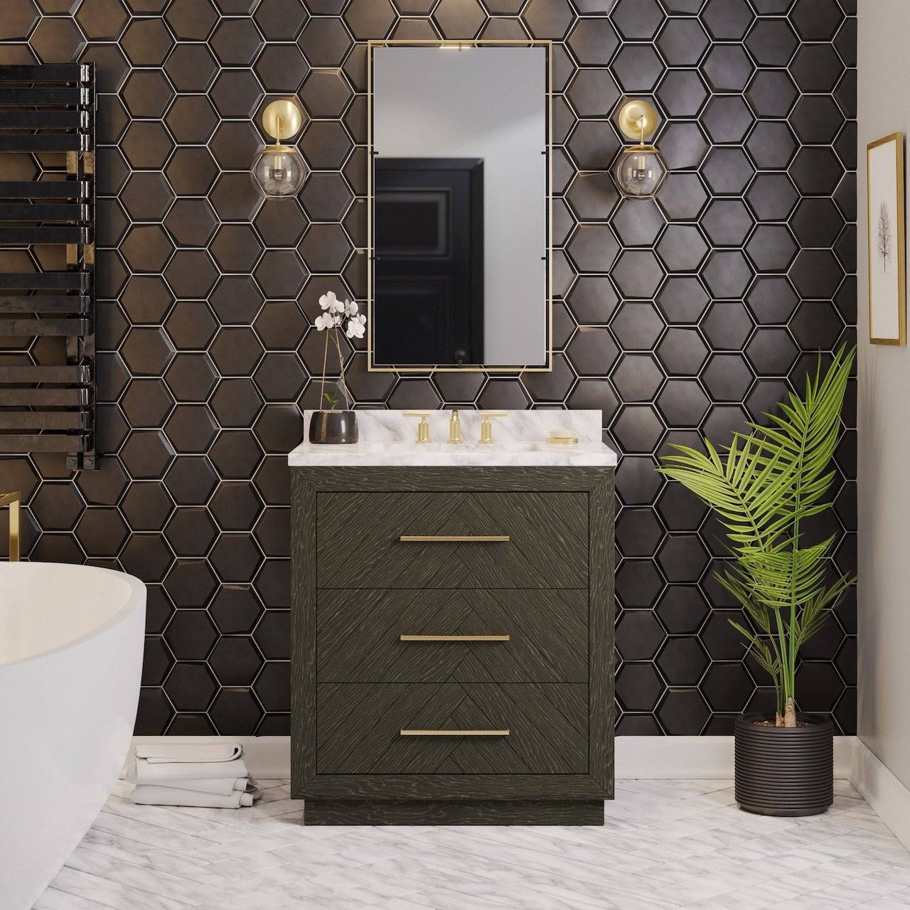 30 Single Bathroom Vanity Set Allmodern Base Finish: Dark Oak