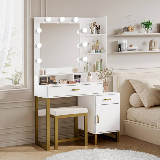 Vanity Set With Lighted Mirror Mercer41