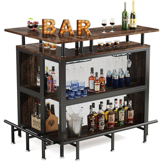 Tree Home Bar Unit Mini Liquor Table Cabinet