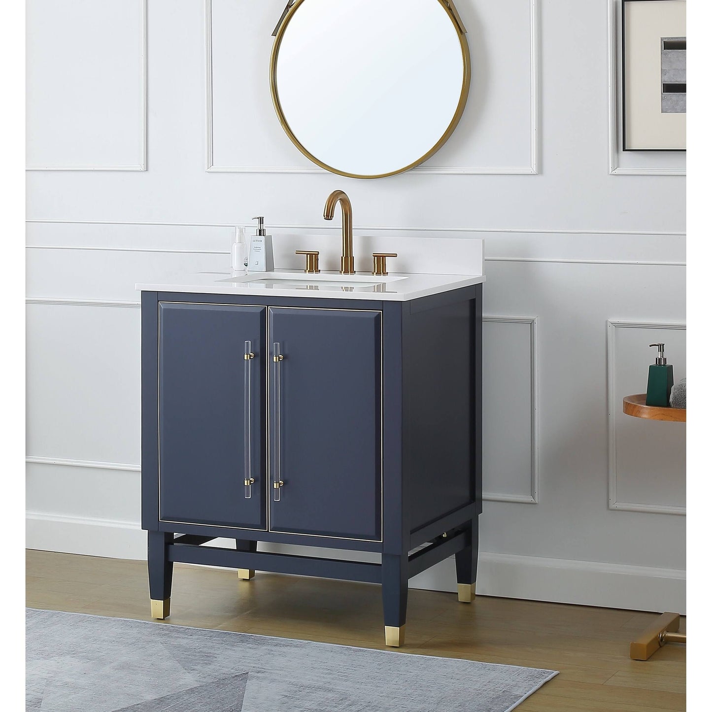 30 Inch Navy Blue Tenant Brand Bertone Bathroom Sink Vanity