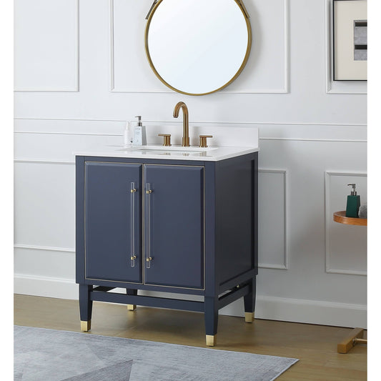 30 Inch Navy Blue Tenant Brand Bertone Bathroom Sink Vanity