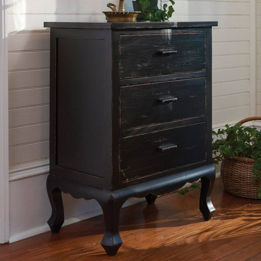 3 Drawer Aged Accent Chest