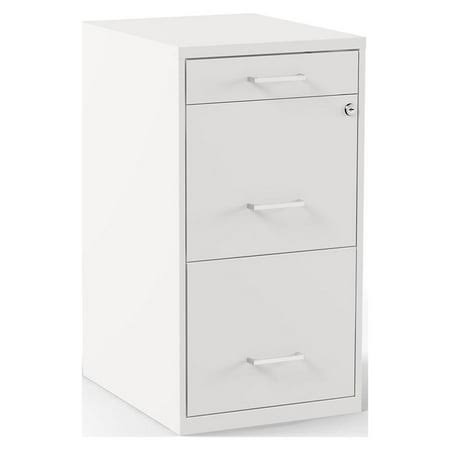 3-Drawer Light Duty Vertical File Cabinet Locking Letter White 18 Inchd2/Pack St52144-Ccvs, Size: 26.9