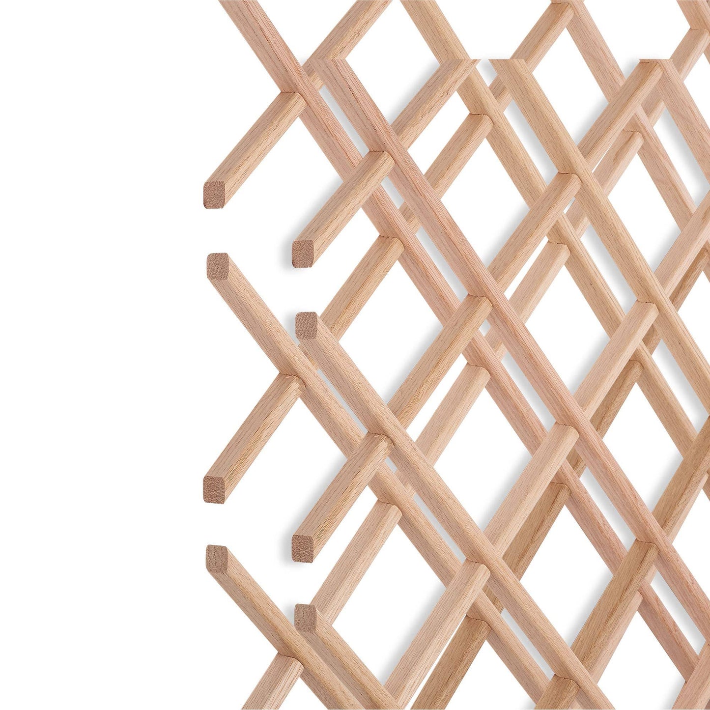 17in W X 36in H Solid Red Oak North American Hardwood Wine Rack Lattice | Swwr1736-Ro