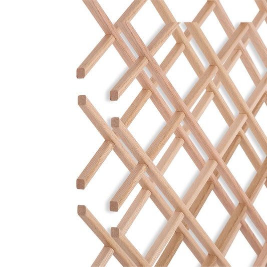 17in W X 36in H Solid Red Oak North American Hardwood Wine Rack Lattice | Swwr1736-Ro