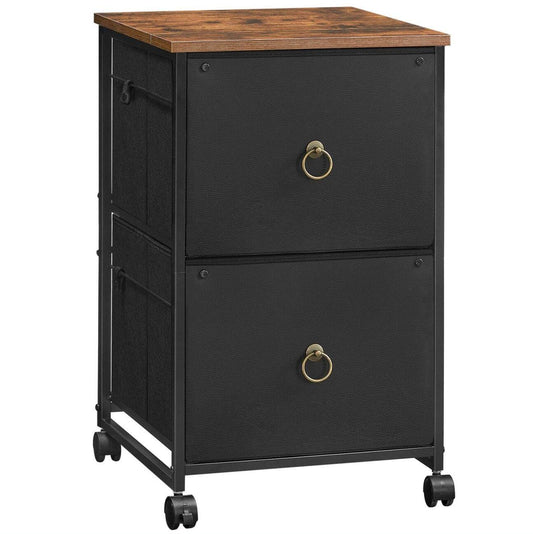 2 Drawer Mobile File Cabinet, Rolling Printer Stand | Adamsbargainshop