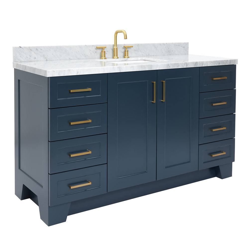 Taylor 61-In Grey Single Sink Bathroom Vanity With White Quartz Top In Gray | Q061swqrvogry