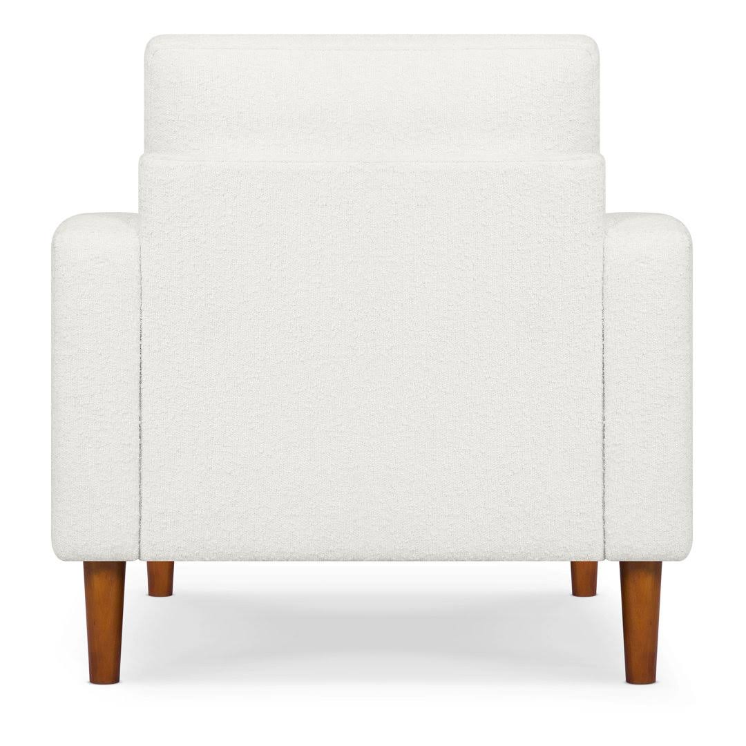 Upholstered Armchair Fabric: Forest Fine Textured Boucle