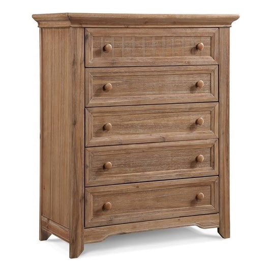 Winchester 5-Drawer Traditional Wood Chest In Biscotti