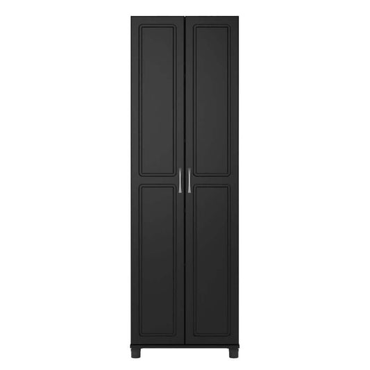 24 In. Obsidian Black Utility Storage Cabinet.