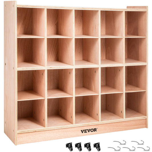 Wooden Storage Unit 20 Cubby Storage Unit Classroom 30.3 In. H P