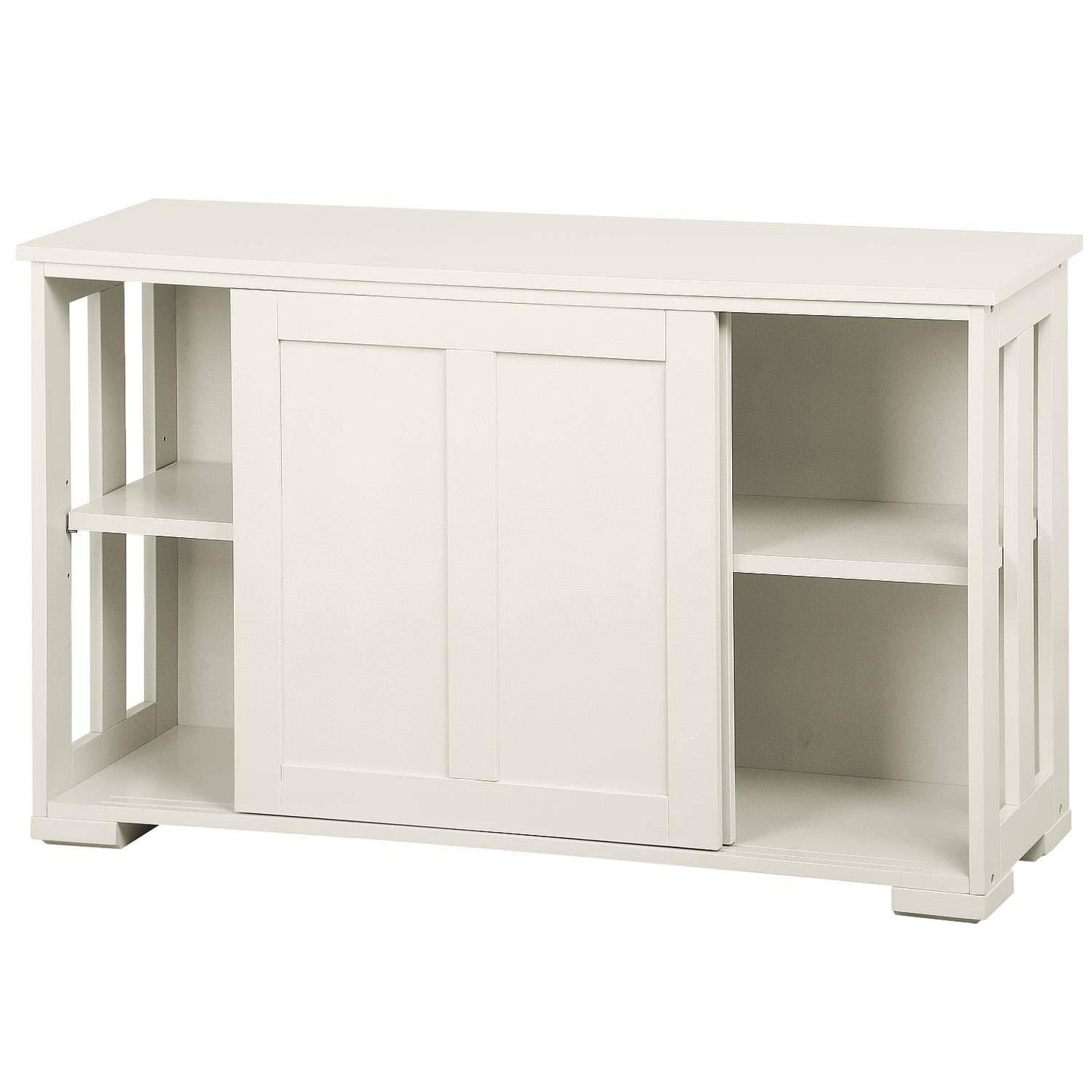 White Stackable Sideboard Buffet Storage Cabinet