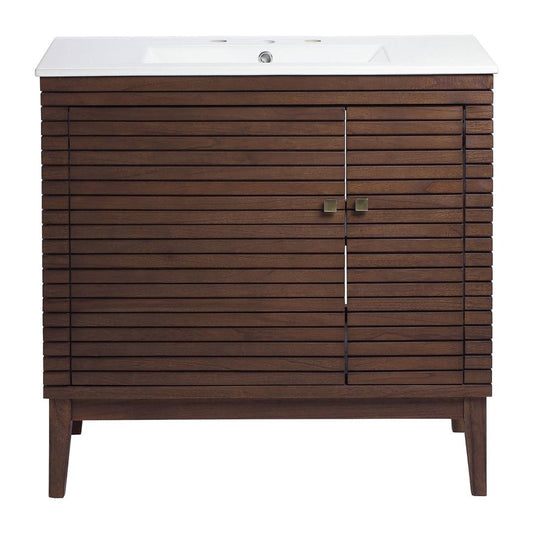 36 Bathroom Vanity - Walnut White | Modway