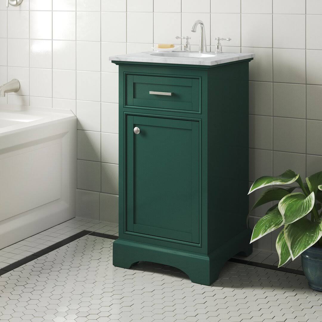 19x22 Single Bathroom Vanity Set Andover Mills Base Finish: Green