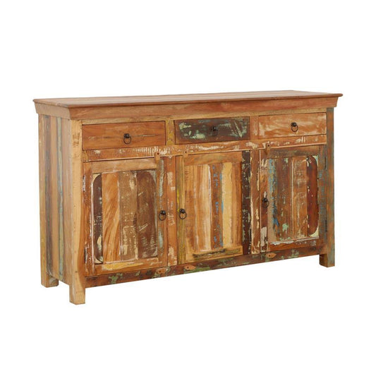 3-Door Accent Cabinet Reclaimed Wood