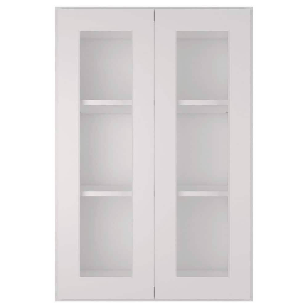 24-In W X 12-In D X 30-In H In Shaker White Plywood Wall Kitchen Cabinet