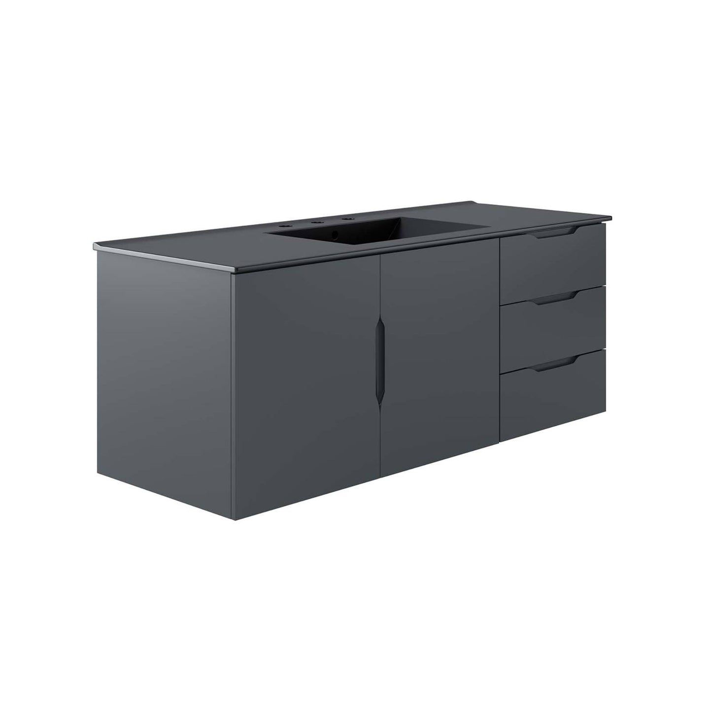 Vitality 48 Single Sink Bathroom Vanity White Black