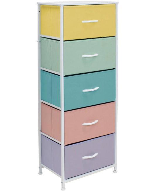 Tall Dresser With 5 Drawers ,Pink