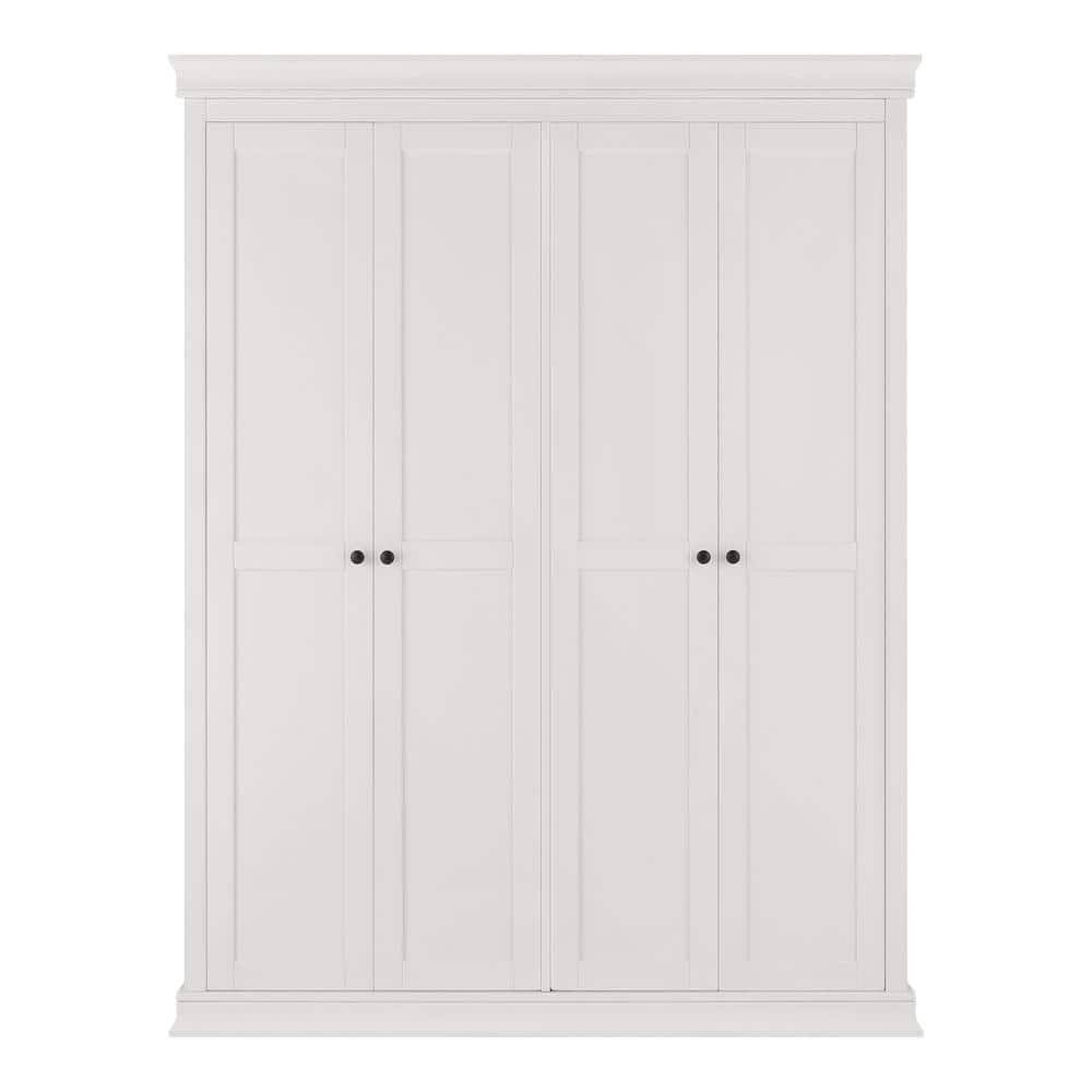 White Wood Accent Storage Cabinet (78 H X 60 W)