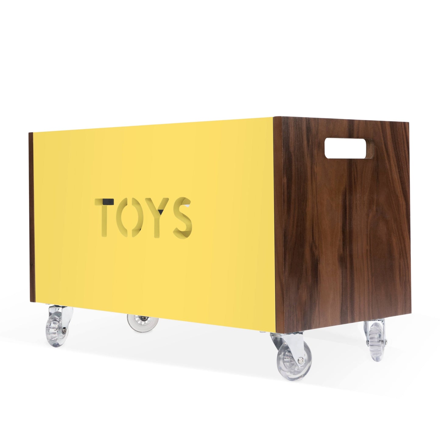 Yeye Toy Box Chest On Casters, Walnut / Red