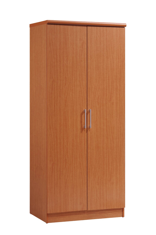 2-Door Beech Armoire With Shelves