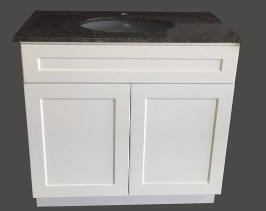 30 Wide X 21 Deep New White Shaker Single-Sink Bathroom Vanity Base Cabinet Ws-V3021