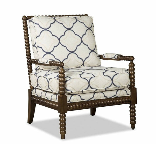 Upholstered Armchair  Body Fabric: Peyton Navy Performance Twill