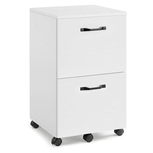 2-Drawer File Cabinet, White