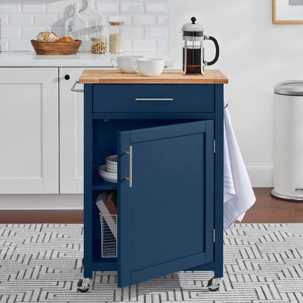 White Single Kitchen Cart